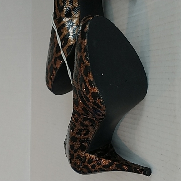 Steve Madden Patent Leather Animal Print Stiletto Platform Heel 👠 7.5 - Picture 7 of 9